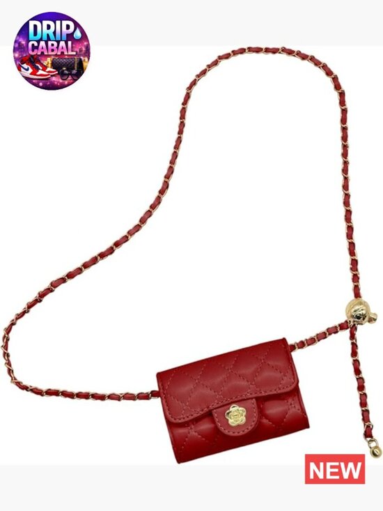Handbags - Mini PU Leather Chain Belt Bag Crossbody Fanny Pack Detachable Waist Purse